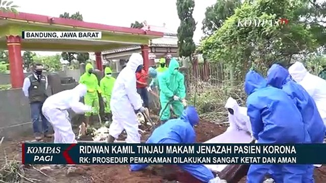Ridwan Kamil Tinjau Proses Pemakaman Jenazah PDP Corona