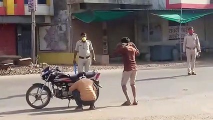 शामगढ़ में टोटल लॉकडाउन, पुलिस घरों के अंदर रहने का कर रही निवेदन