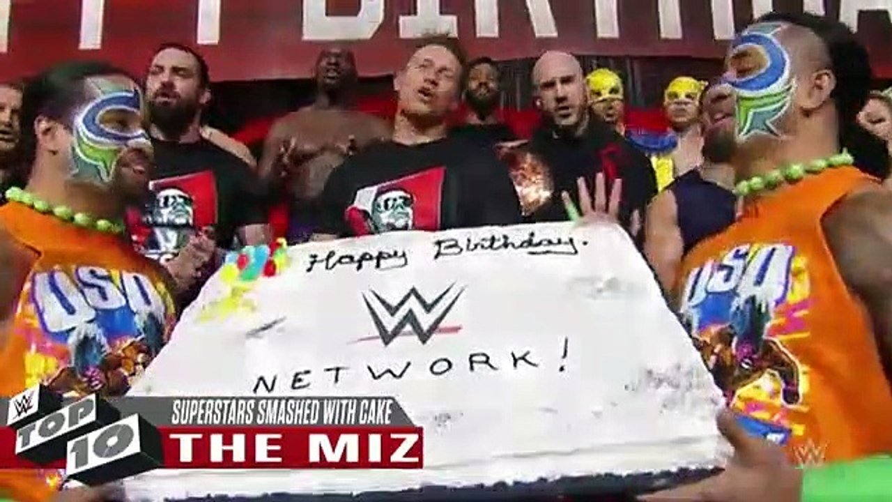 Superstars getting smashed with cake WWE Top 10