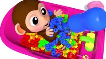 Learn Colors With Animal - Learn Colors with Little Baby Monkey Baby Bottle Finger Song for Kid Children