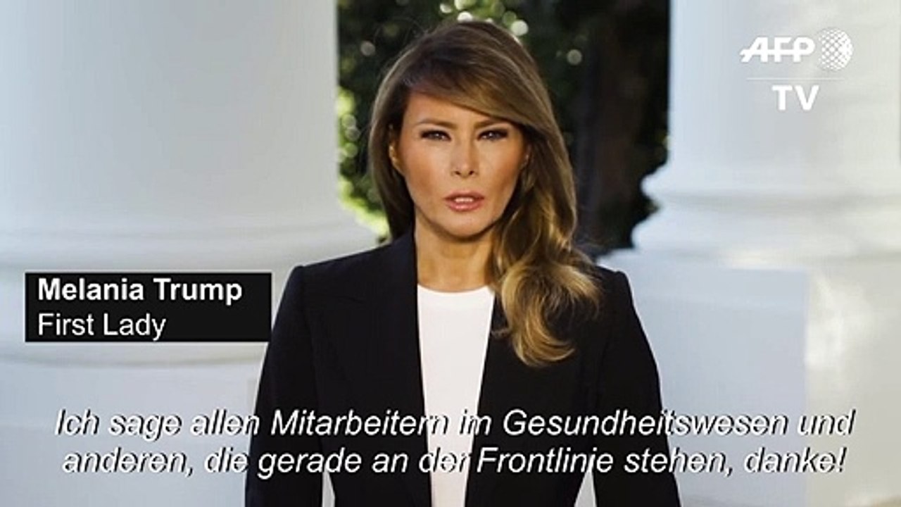 Corona-Krise in den USA: Melania Trump dankt Mitarbeitern im Gesundheitswesen