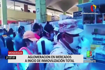 Cientos de padres de familia se aglomeraron en mercados al interior del país