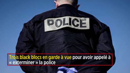 Trois black blocs en garde à vue pour avoir appelé à « exterminer » la police