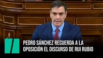 Pedro Sánchez recuerda a la oposición el discurso de Rui Rubio