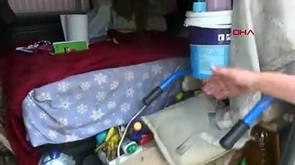 Minibüste yaşayan çiftten 'Evde kalın' çağrısı