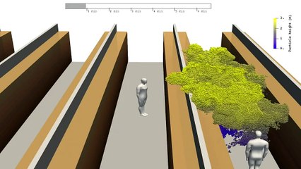 Hapşırma senaryosu canlandırıldı, bazı partiküllerin havada asılı kaldığı gözlendi