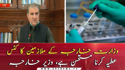 Foreign Minister Shah Mehmood Qureshi addresses ceremony