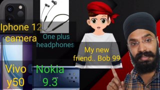 New animated tech news, iPhone 12 camera, vivo y50, oneplus bluetooth headphones, IQOO neo 3, created by Amandeep singh