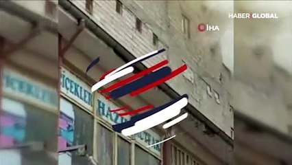 Mahsur kalan hamile kadın böyle atladı