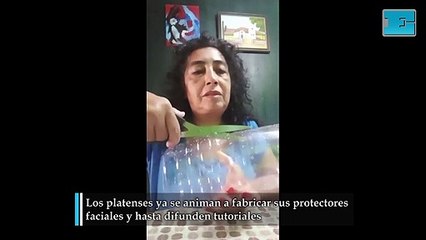 Los platenses ya se animan a fabricar protectores faciale y hasta difunden tutoriales