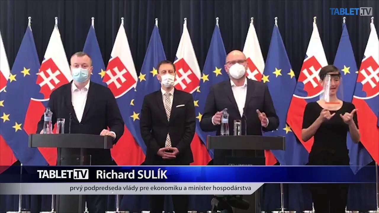 ZÁZNAM: Tlačová konferencia ministra práce M. Krajniaka, ministra financií E. Hegera, ministra hospodárstva R. Sulíka