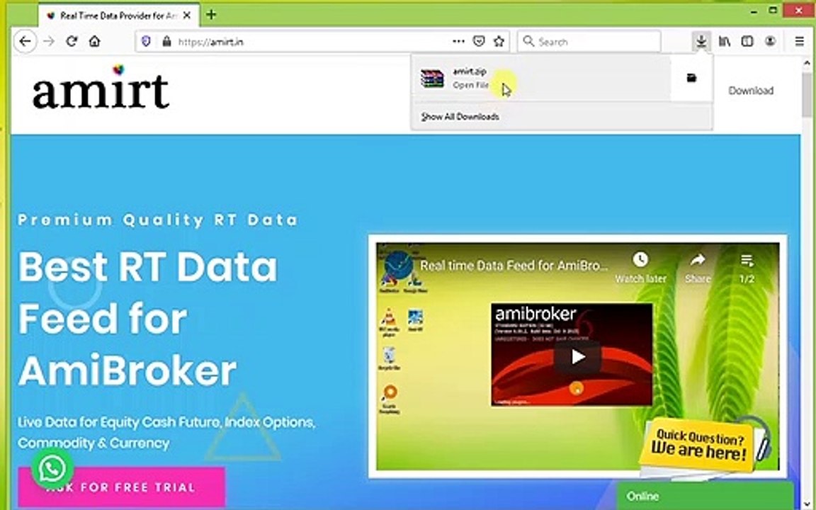 How to Download & Install Real Time Data Software AmiRT