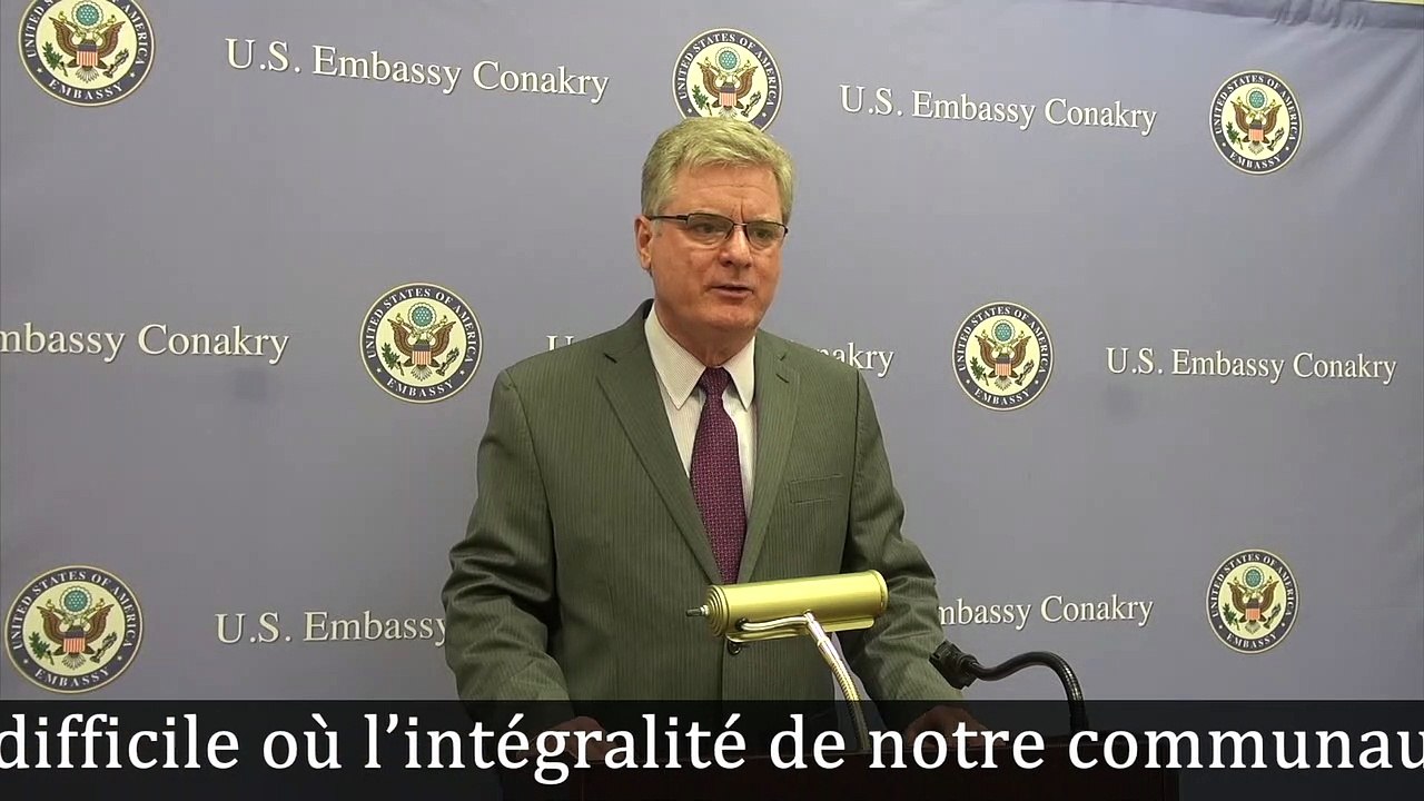 Lutte contre la propagation du COVID 19 : message de l'ambassadeur Henshaw des Etats-Unis en Guinée