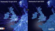 Video Shows Air Traffic Before And After Coronavirus Outbreak