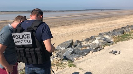 Un drone survole la côte granvillaise pour les grandes marées