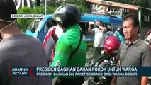 Jokowi Pergi ke Istana Merdeka Sambil Bagikan 500 Paket Beras untuk Warga Bogor
