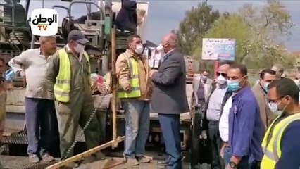 جولة وزير النقل في طريق "بنها : المنصورة"