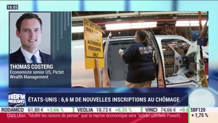 Thomas Costerg (Pictet Wealth Management): 6,6 millions de nouvelles inscriptions au chômages aux États-Unis - 09/04