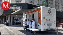 Instalan camión para pruebas gratis de coronavirus en Monterrey