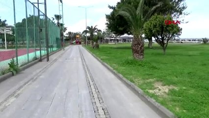 HATAY İskenderun sahili, sokak hayvanlarına kaldı