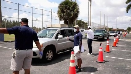 Drive-through pop-up to pick up unemployment forms