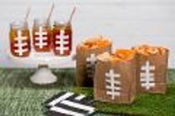 Festive Football Bags and Mason Jars
