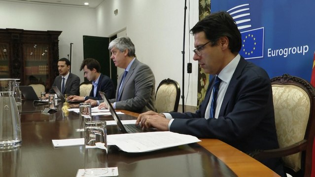 Centeno preside la reunión por videoconferencia del Eurogrupo