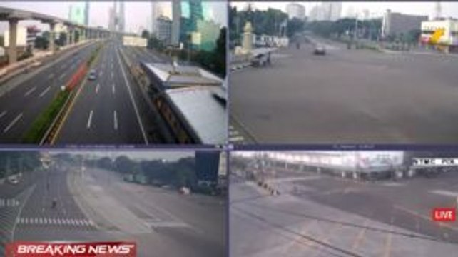 Hari Pertama PSBB, Lalu Lintas Jakarta Lengang