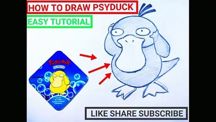 054 How to draw a psyduck - easy tutorial _ the sketch master