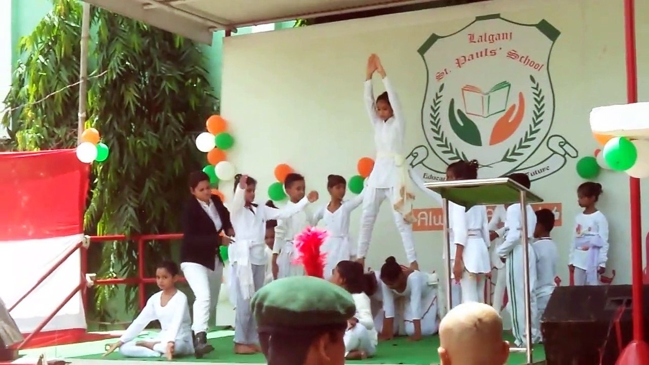 yoga in Lalganj st Paul's school in 15 August