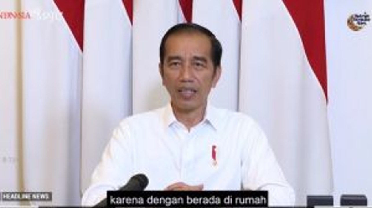 Jokowi Imbau Masyarakat Tetap di Rumah & Terapkan Pola Hidup Sehat