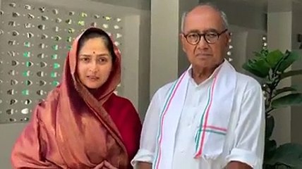 दिग्विजय सिंह ने पत्नी अमृता के साथ शेयर किया वीडियो