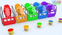 Learn Colors With Animal - 59.Learn Colors With Milk Cows For Kids  - Colours With Animals Play Doh For Children 3D Education