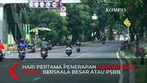 Jalanan Protokol DKI Jakarta Tampak Sepi Imbas Penerapan PSBB