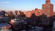 New York neighbourhood claps and cheers for coronavirus workers