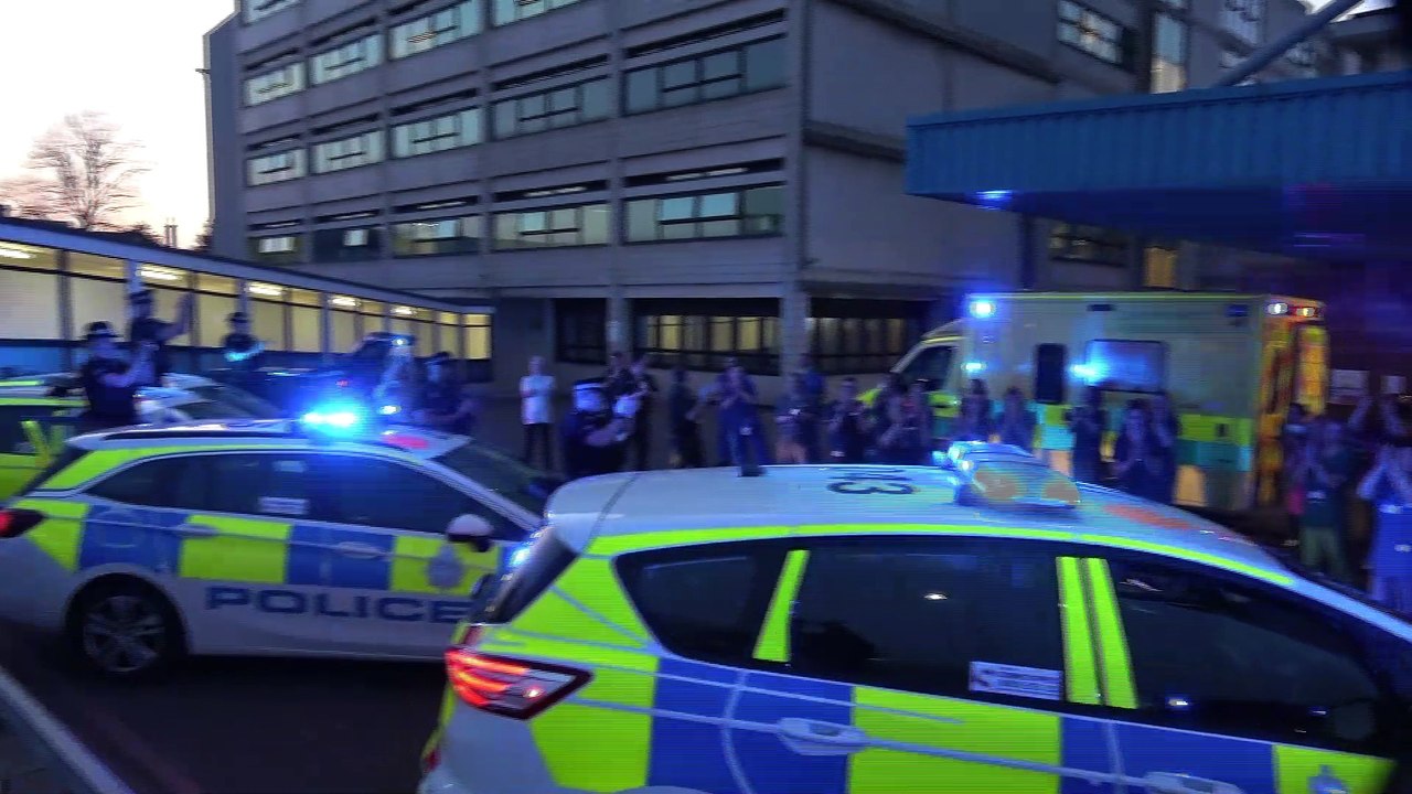 Worthing hospital local police salute NHS workers