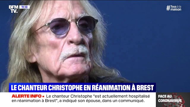 Le chanteur Christophe est actuellement hospitalisé en réanimation à Brest a indiqué son épouse