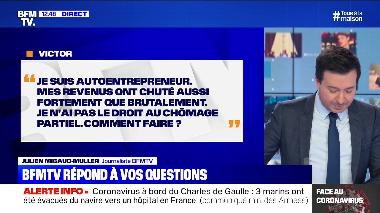 Autoentrepreneur, mes revenus ont chuté mais je n'ai pas le droit au chômage partiel, comment faire? BFMTV répond à vos questions