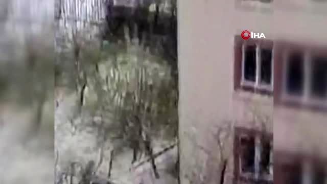 İlçeyi şaşırtan görüntü... Dolu yağışı Gölbaşı'nı beyaza bürüdü