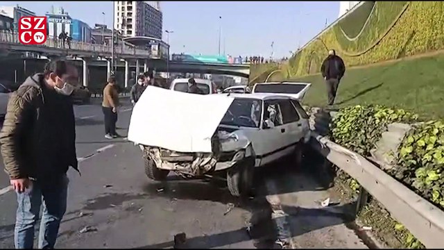 D-100 karayolunda zincirleme kaza