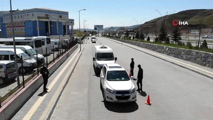 Çankırı'ya gelen araçlara korona virüs denetimi