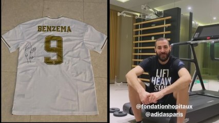 Benzema se suma a las subastas y dona una camiseta para combatir el coronavirus en París