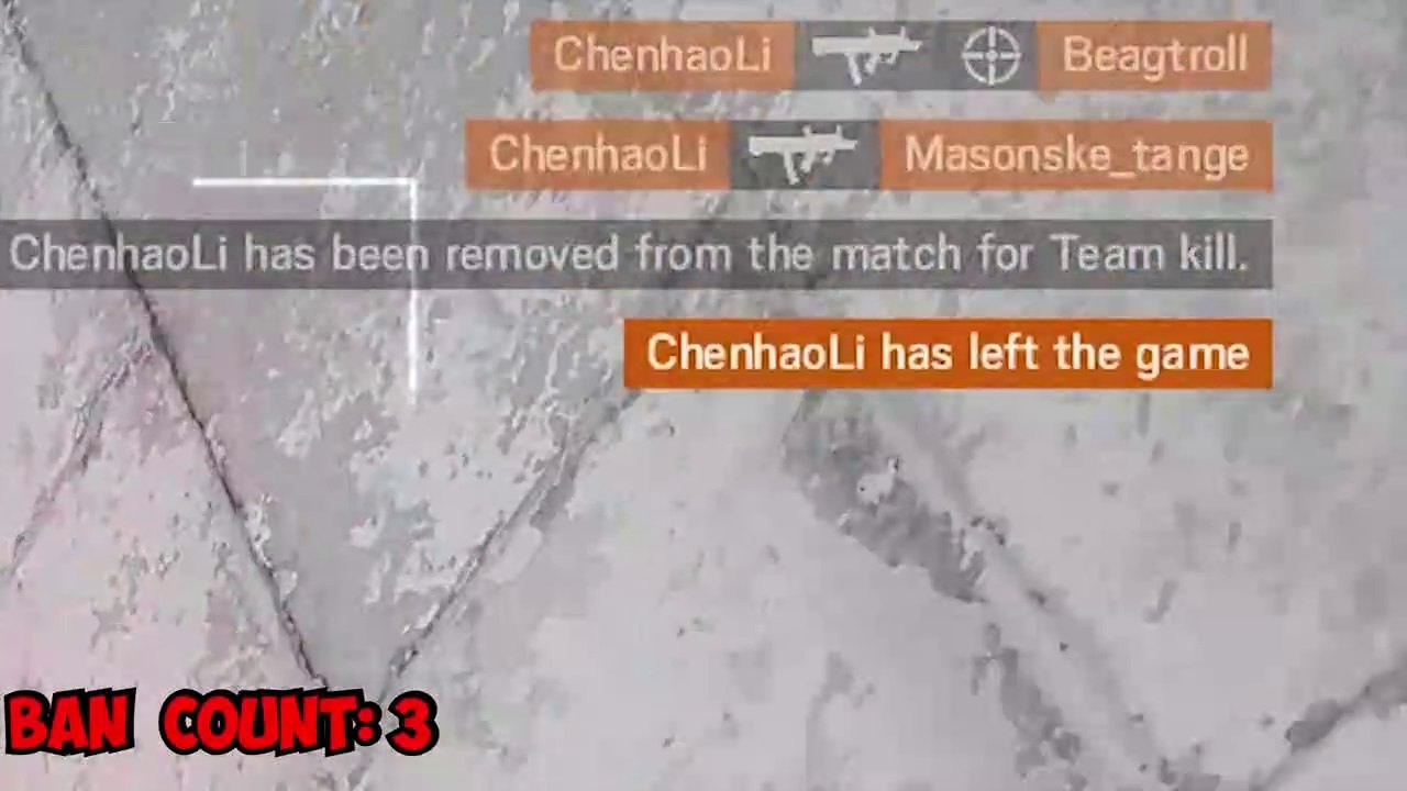 Causing bans in Rainbow Six Siege