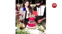 shahid kapoor with wife mira cut cake