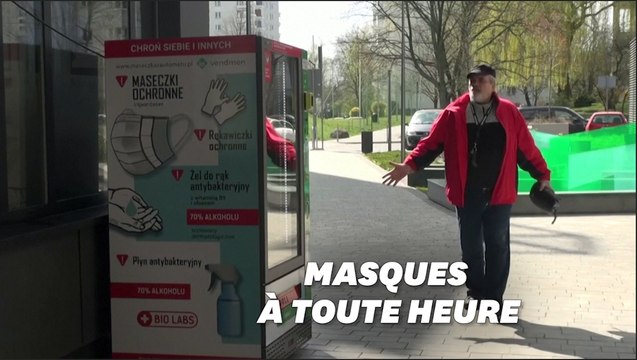 La Pologne installe des distributeurs de masques et de gels dans les rues