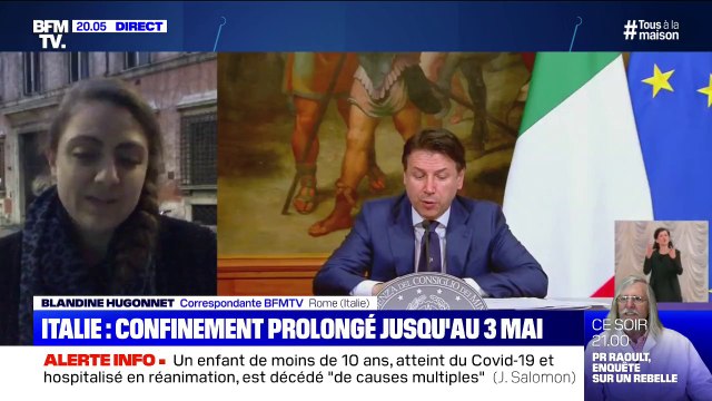 Coronavirus: confinement prolongé en Italie jusqu'au 3 mai