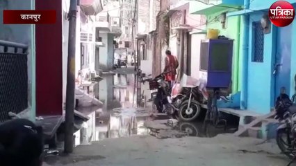 नगर निगम की बेरहम बारिश से उफनाई ब्रम्हपुरी गली