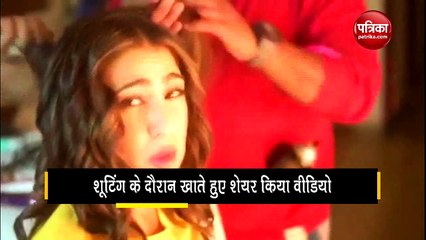 Download Video: sara ali khan video eating viral