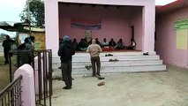 Hunger strike against sarpanch and Rojgar sahayak