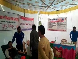 शिविर में 64 यूनिट रक्तदान,रक्तदाताओं को दिए प्रशस्ति पत्र